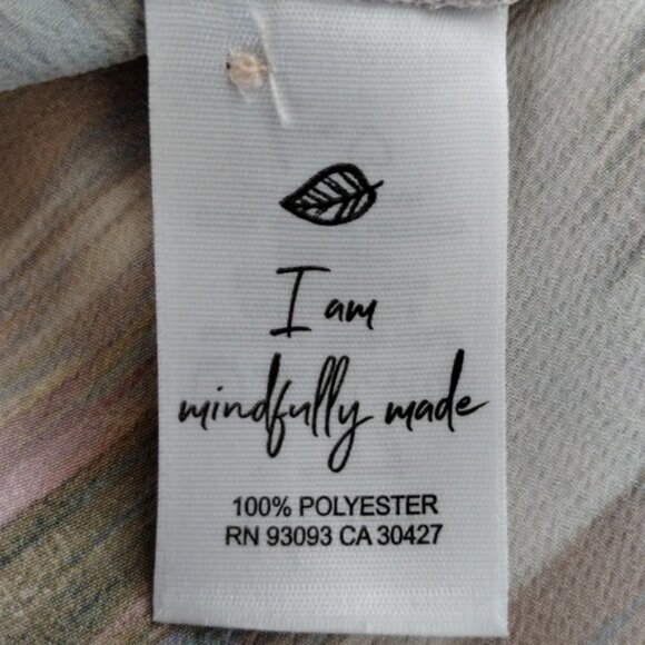 NIC+ZOE Woven Ikat Button Front Blouse XL Beige Tan Office Casual F211644 - Picture 6 of 8